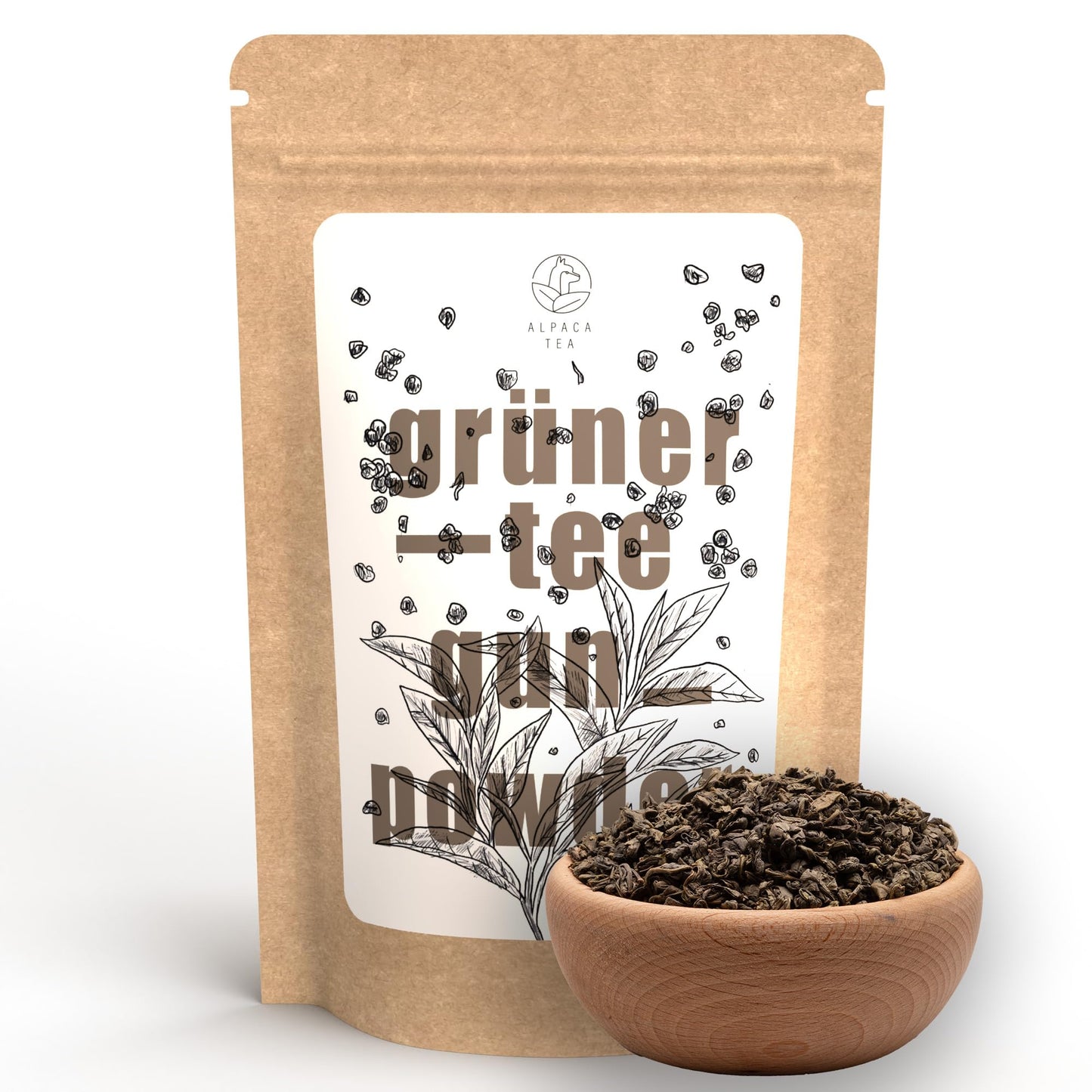 Alpaca Tea | China Gunpowder | chinesischer Grüntee | lose | wiederverschließbar (100, Gramm)