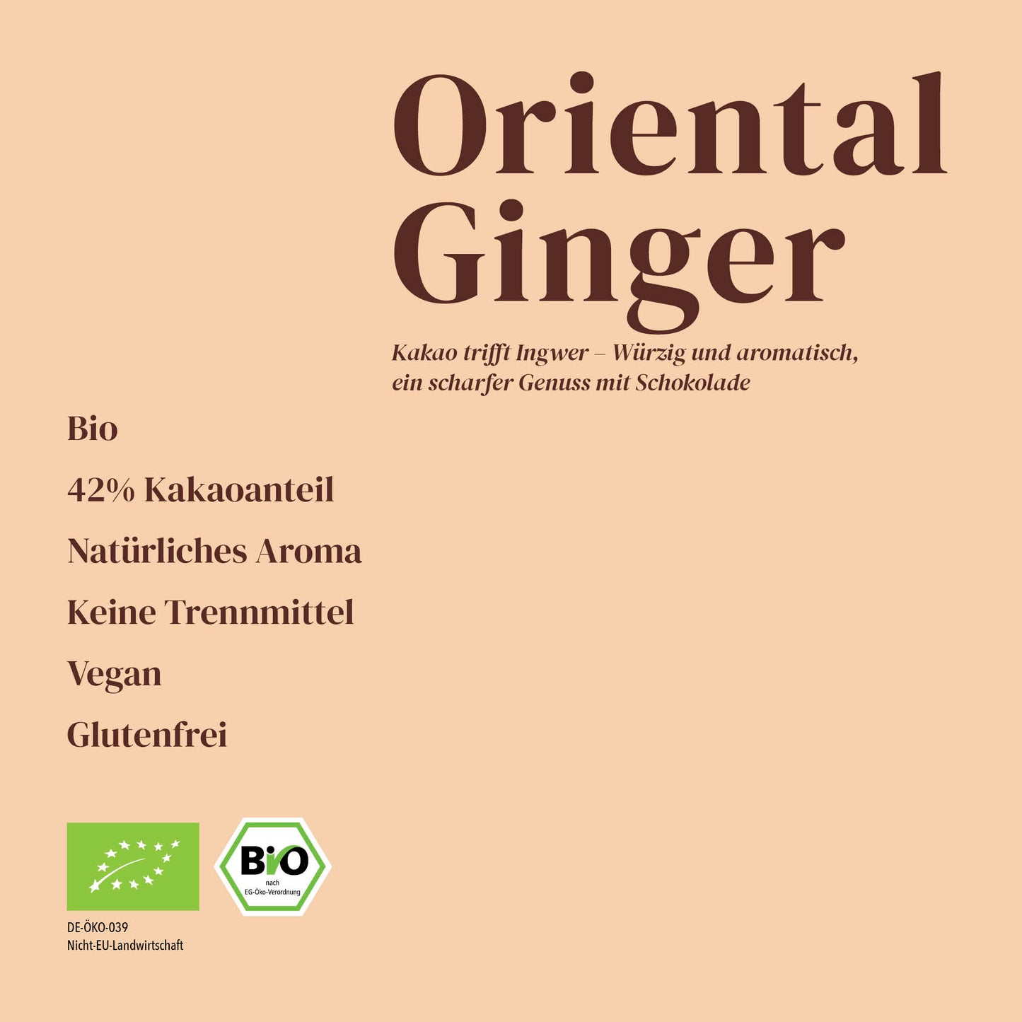MARC & KAY | Bio-Trinkschokolade | Oriental Ginger | vegan | 250g