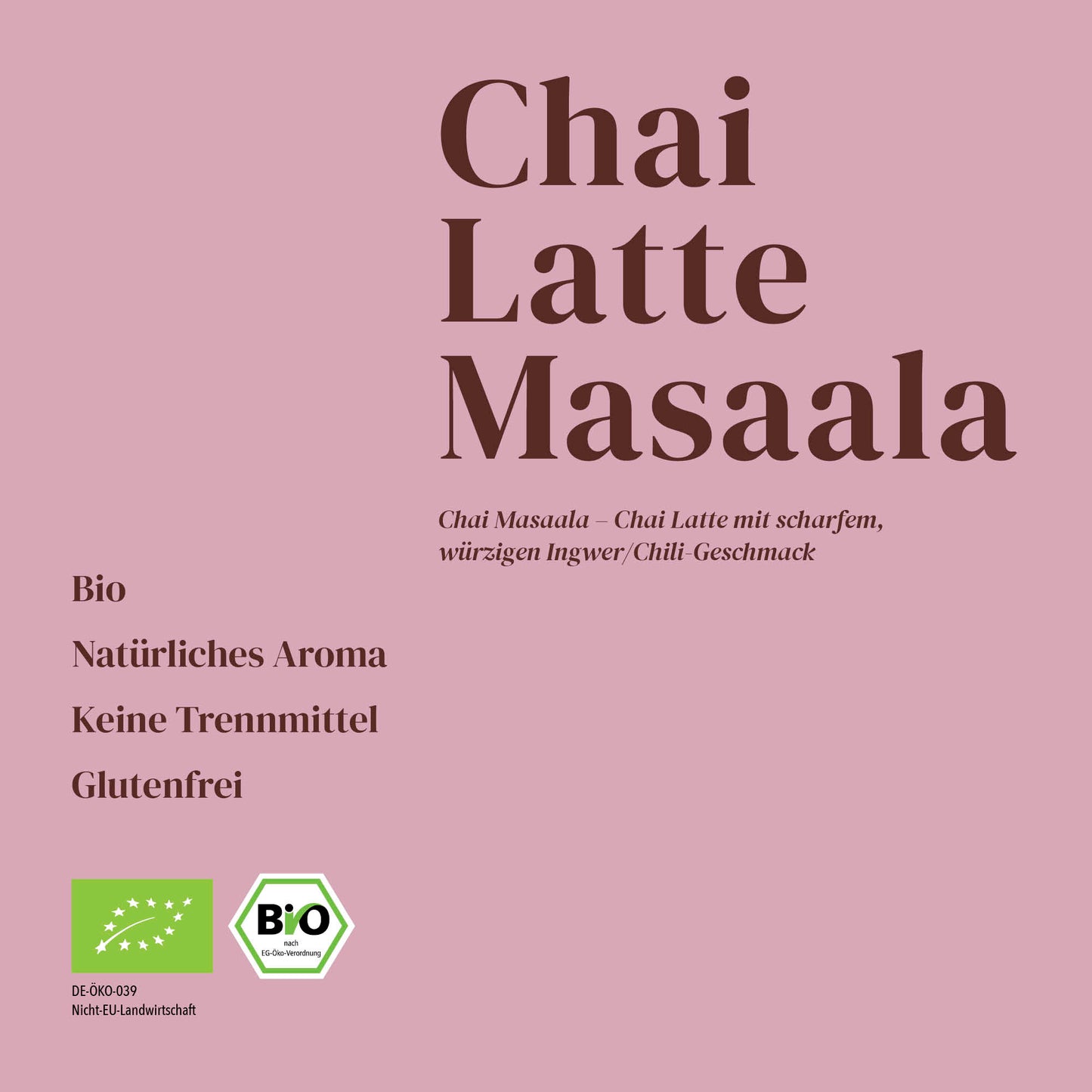 MARC & KAY | Bio Chai Latte | Masaala Ingwer/Chili | Glutenfrei | 250g