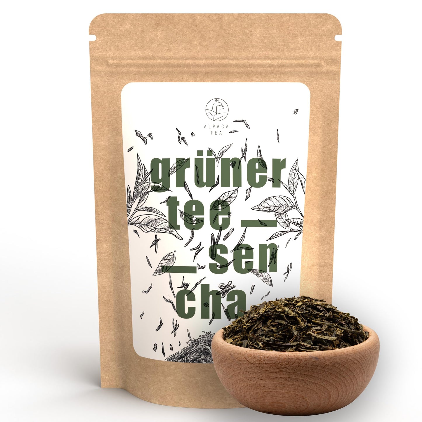 Alpaca Tea | Feinster China Sencha | chinesischer Grüntee | lose | wiederverschließbar (100, Gramm)