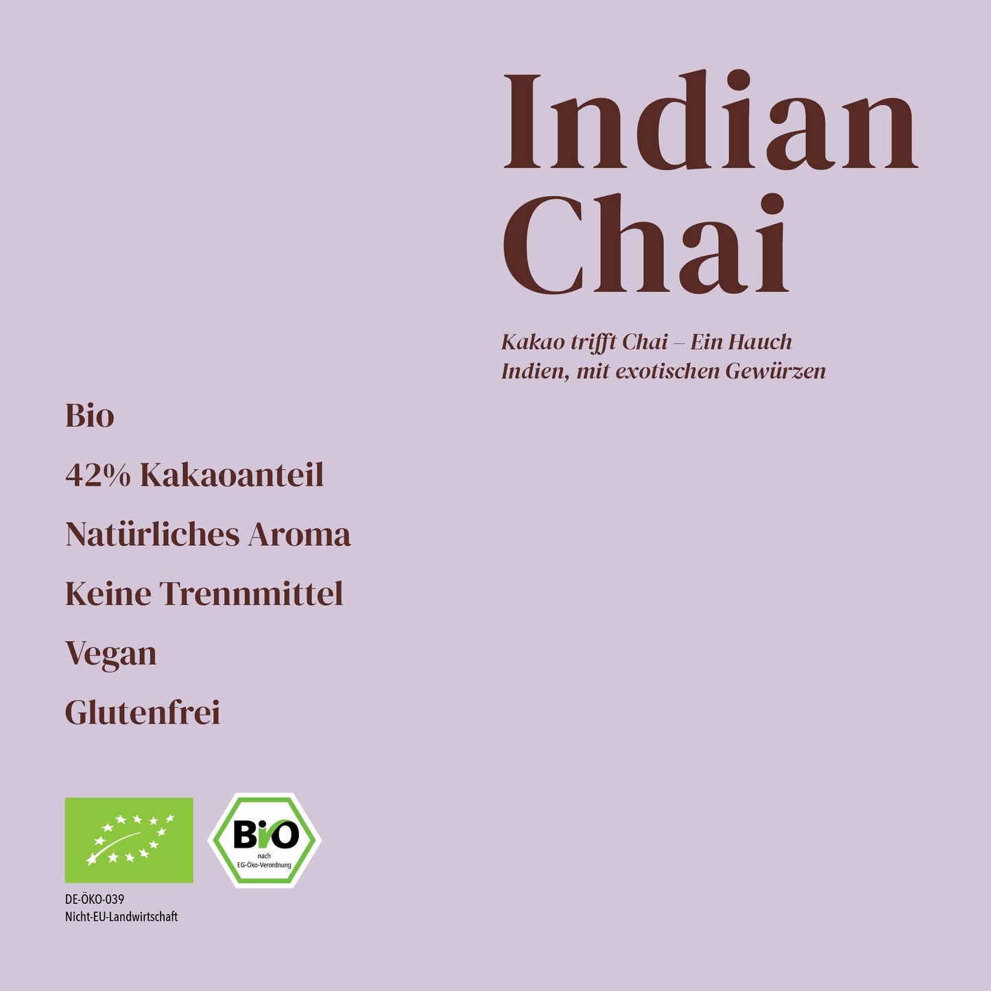 MARC & KAY | Bio-Trinkschokolade | Indian Chai | vegan | 250g