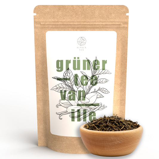 Alpaca Tea | Grüner Tee Vanille | Grünteemischung | lose | wiederverschließbar